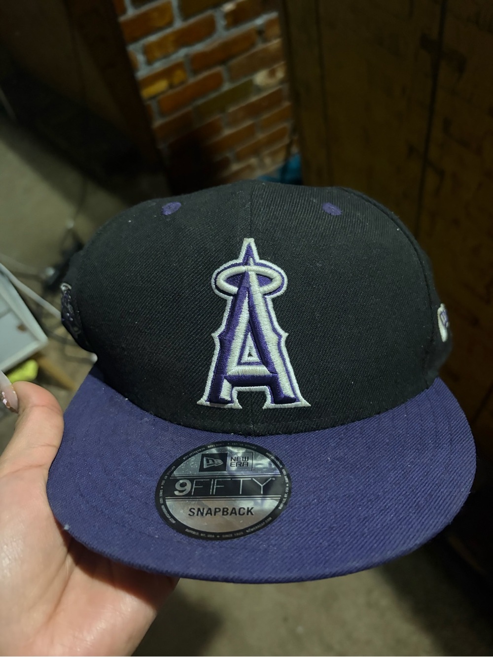 New Era Angels 9FIFTY Snapback Hat - Black & Purple